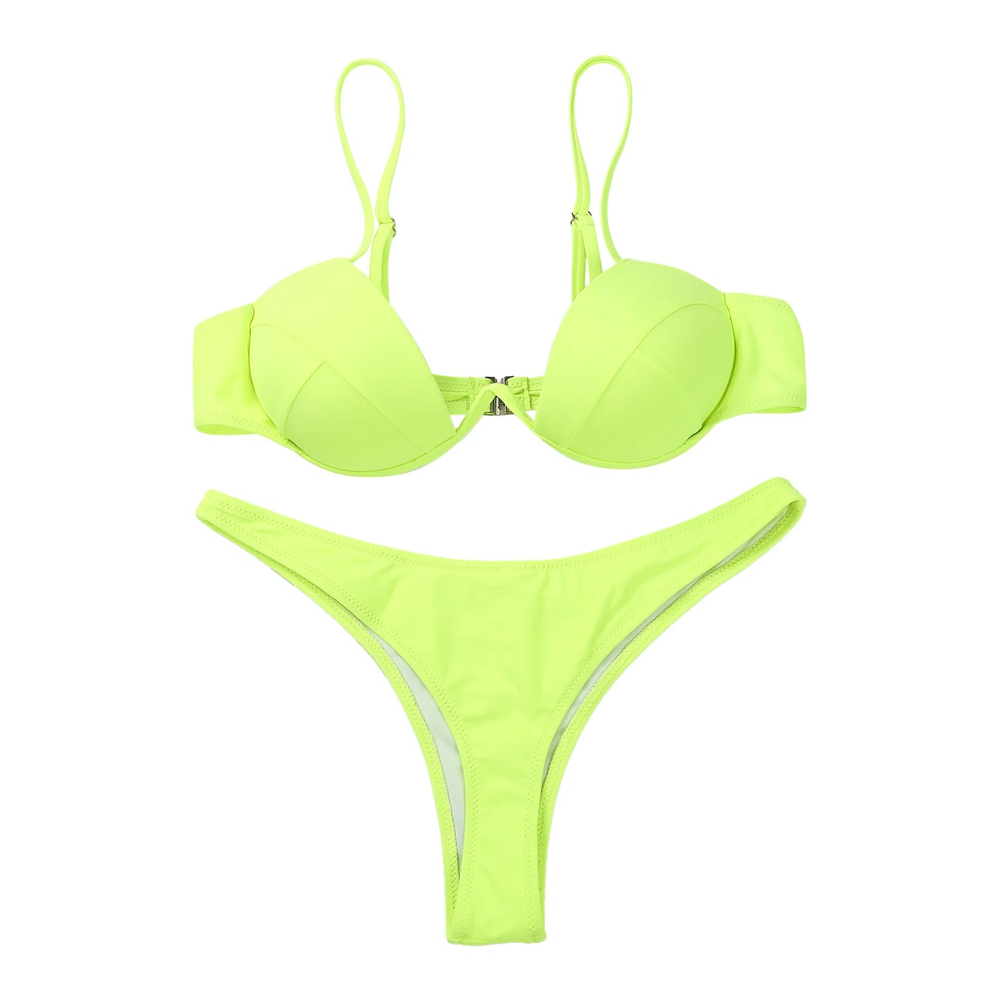 Classic Black V-Wire Push-Up Bikini Aesthetic