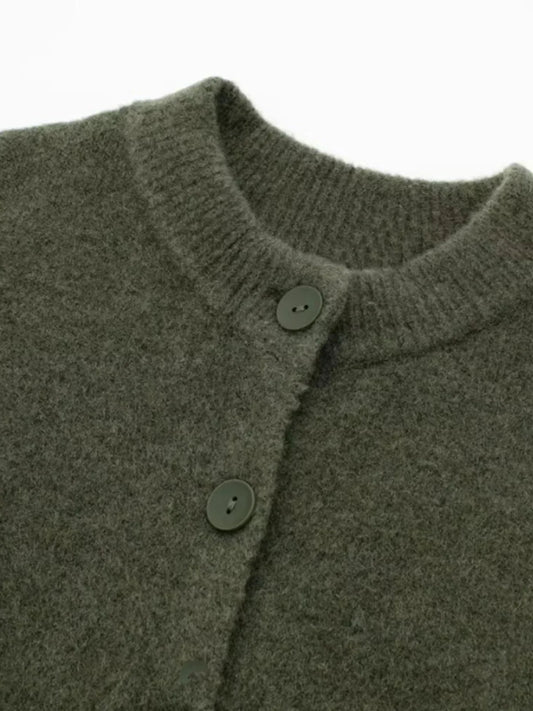 Retro Loose Style Button Women Cardigans