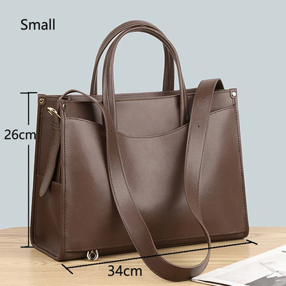 Homme Fashion Brown Soft Leather Handbags