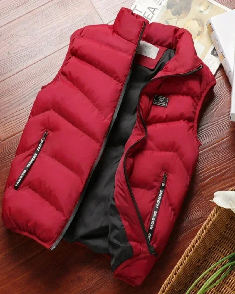 Bright Puffer Vest for Effortless Functional Cozy Street Style Layering