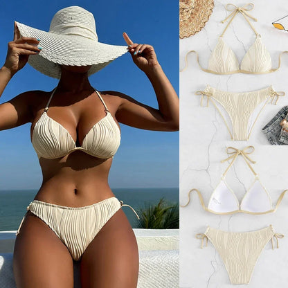 High Cut Women Sexy String Push Up Bikini