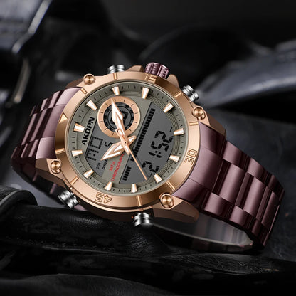 Mens Multi Color Dial Stainless Steel Analog Watch