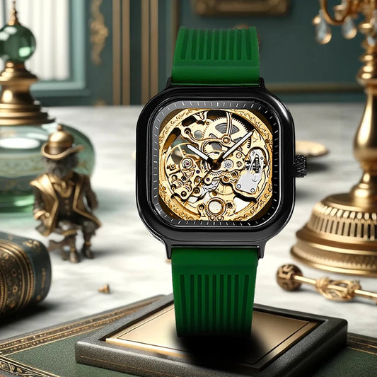 Mens Mechanical Dial Square Analog Watches