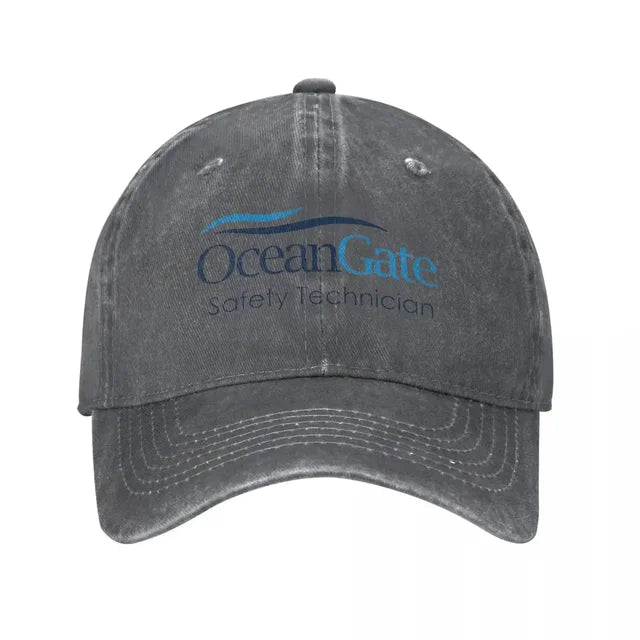 Vintage Ocean Gate Safety Technician Distressed Baseball Cap