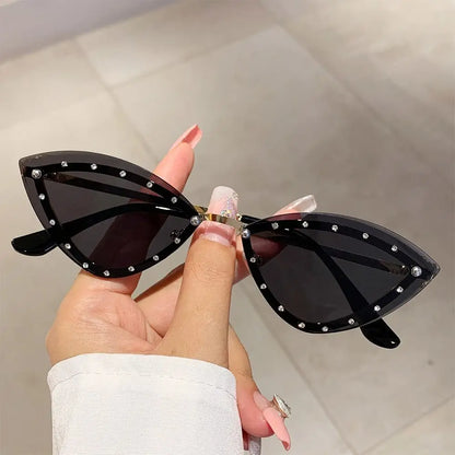 Vintage Rimless Cat Eye Sunglasses