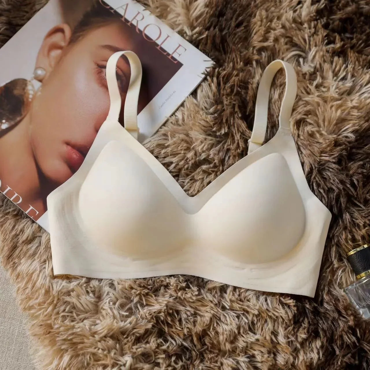 Large Push Up Bra For Women Thin Wireless Modesty Bra For Comfortable Support