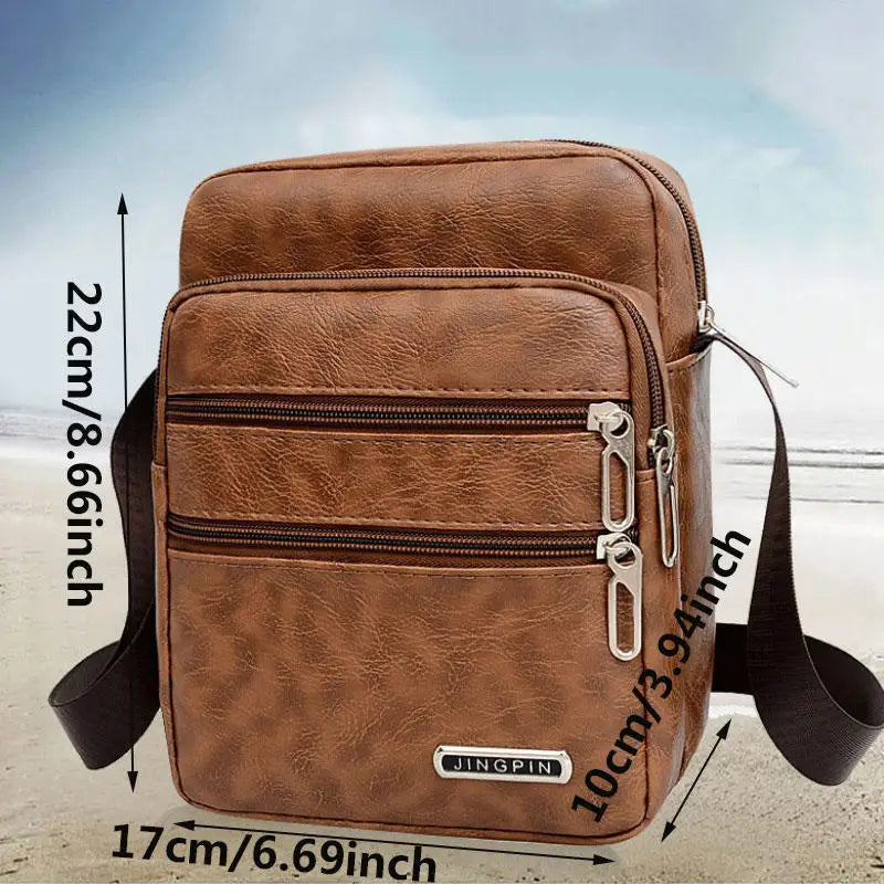 Men Elegant Pu Leather Messenger Bags