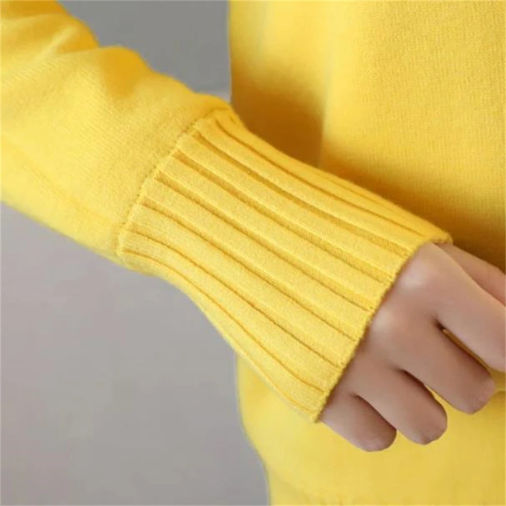 Womens Turtleneck Slim Soft Knit Sweater