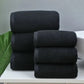 Solid Black Color Home Hotel Style Cotton Hand Bath Towels