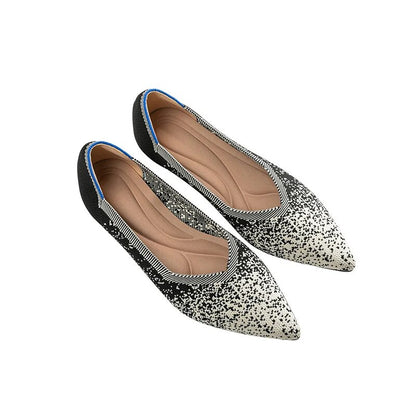 Pointed Knit Flat Shoes: Fashionable and Comfortable for Spring and Autumn