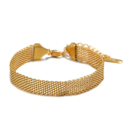 Womens Stainless Steel Gold Silver Link Bracelet