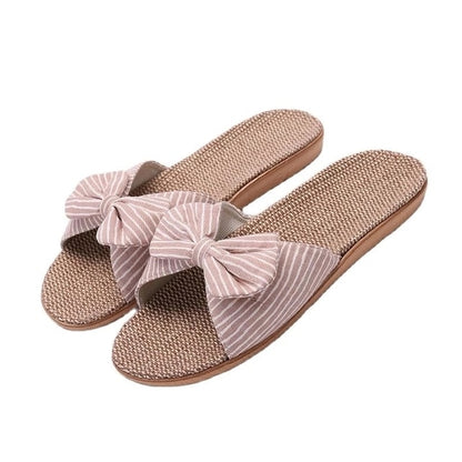 Casual Summer Style Linen Comfortable Slippers For Women