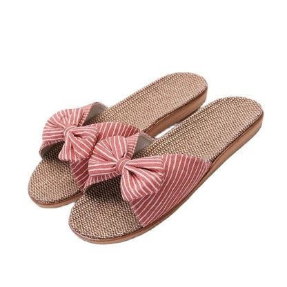 Casual Summer Style Linen Comfortable Slippers For Women