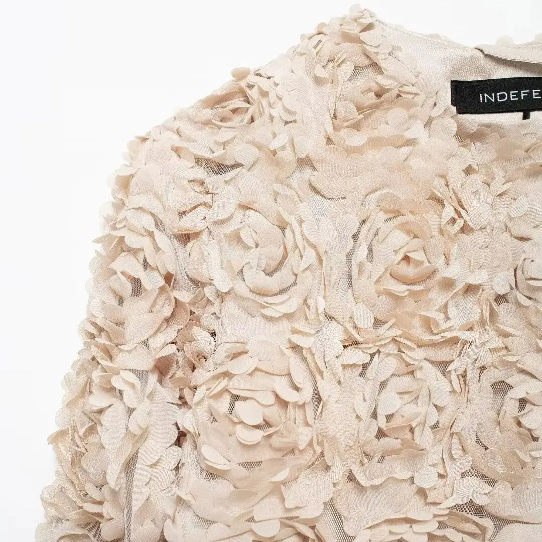 Rose Flower Decoration Autumn Jacket