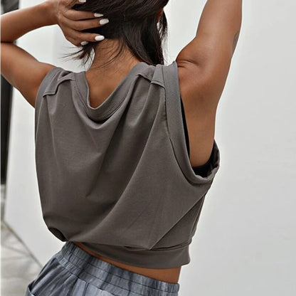 European O-Neck Style Women Crop Tops