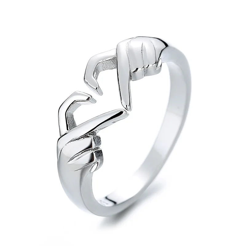 Skeleton Heart Ring – Adjustable Gothic Vintage Statement Ring