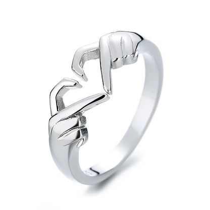 Skeleton Heart Ring – Adjustable Gothic Vintage Statement Ring