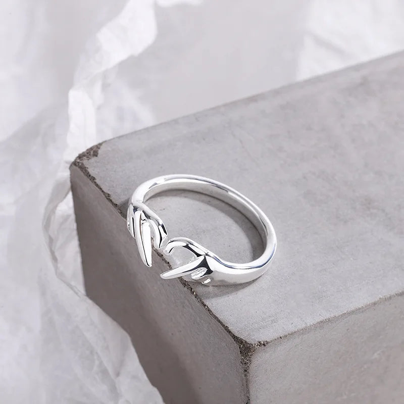 Skeleton Heart Ring – Adjustable Gothic Vintage Statement Ring