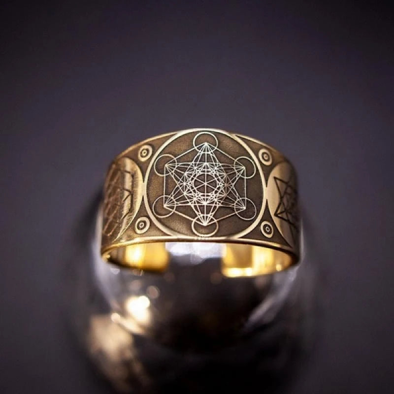 Mysterious Angel of Life Seal Adjustable Rings For Men