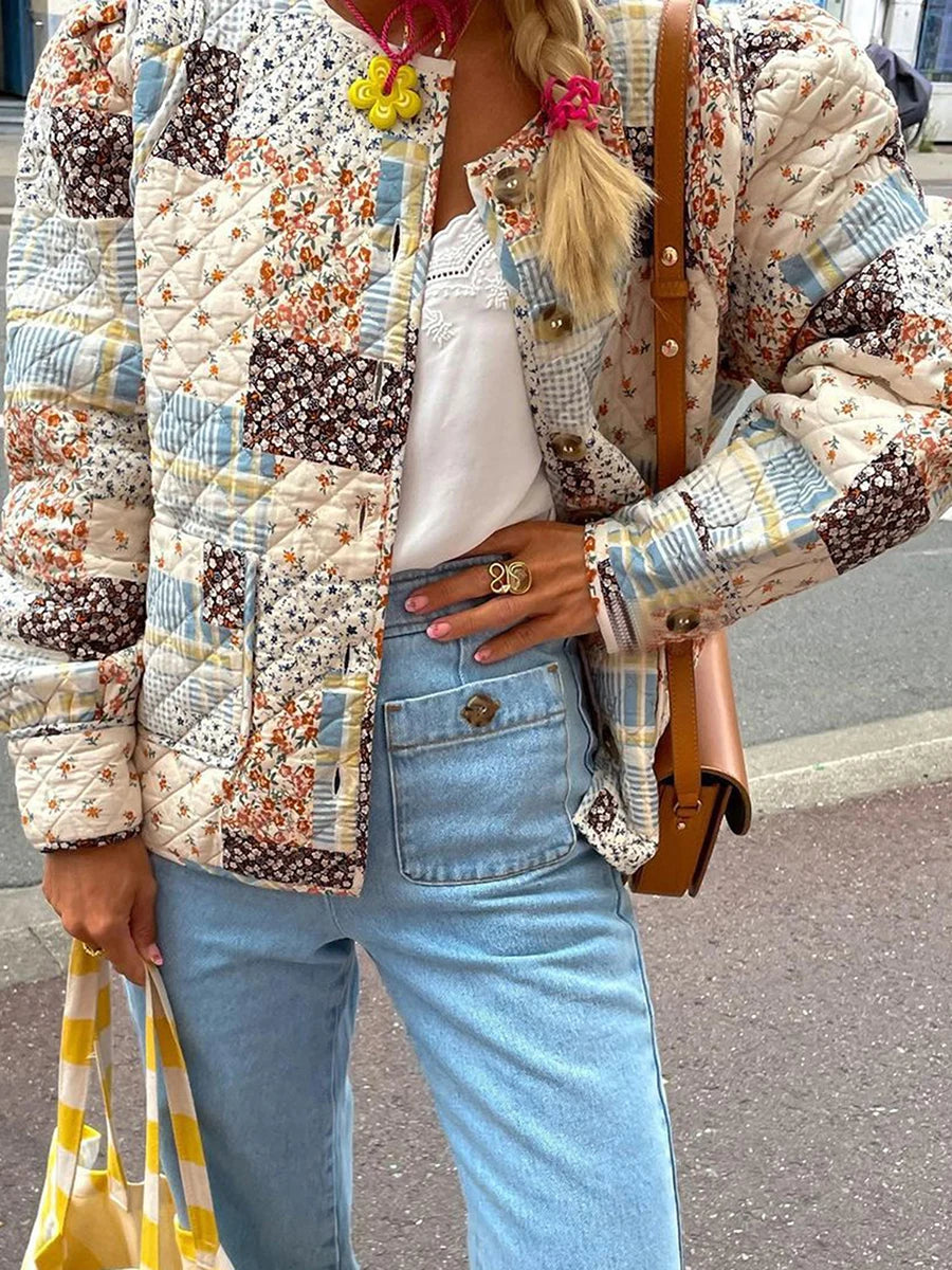 Lightweight Floral Print Casual Long Sleeve Jacket