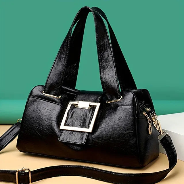 Square Metal Design Multi-Layers Top-Handle Handbags For Women