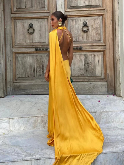 Women Sexy Backless Off Shoulder Bodycon Long Dress