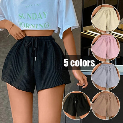 High Comfort Elastic Waist Drawstring Women Shorts