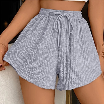 High Comfort Elastic Waist Drawstring Women Shorts