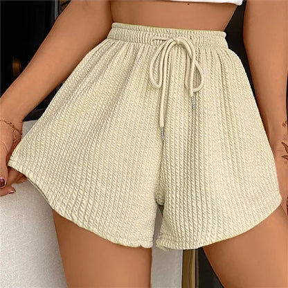 High Comfort Elastic Waist Drawstring Women Shorts