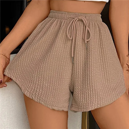 High Comfort Elastic Waist Drawstring Women Shorts