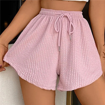 High Comfort Elastic Waist Drawstring Women Shorts