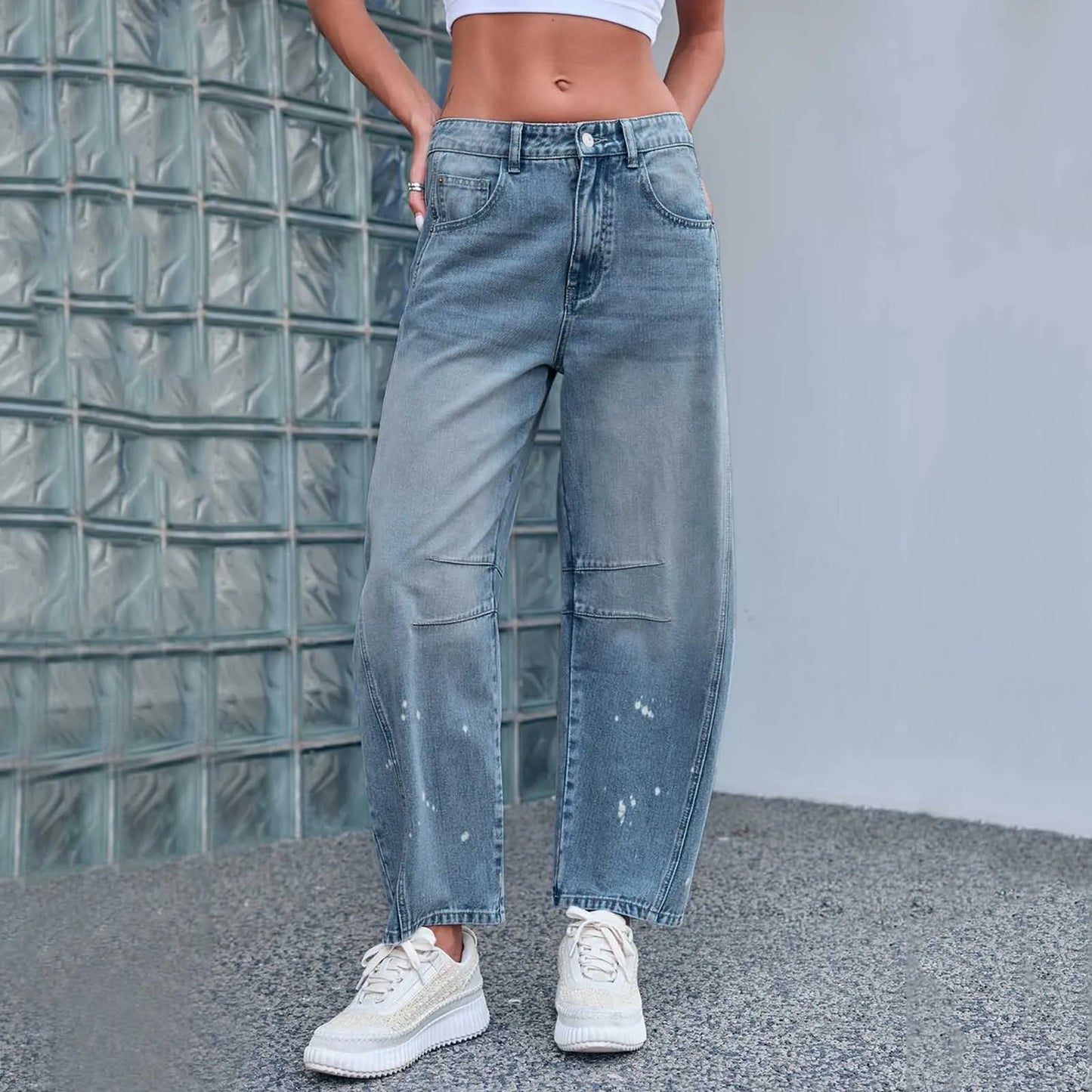 Loose Straight Denim Jeans