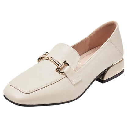 Classic Elegant Style Low Heel Women Loafer Shoes