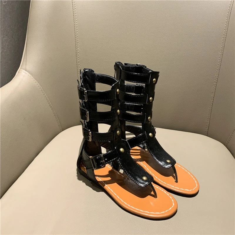 Buckle Strap Design Women Gladiator Sandals