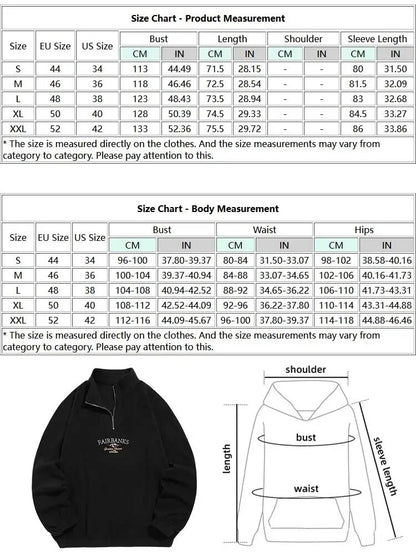 Fairbanks Mountain Embroidery Fleece Sweatshirt – Raglan Sleeve Quarter-Zip Polar Pullover for Outdoor Style