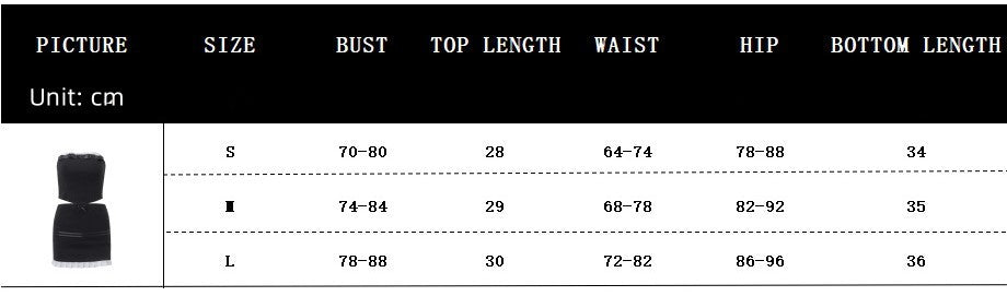 Contrast Tube Top & Sheath Skirt Two-Piece Outfit Set | Chic Style 2025 Aesthetic