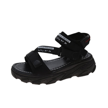 Women’s Velcro Beach Sandals – Fairy Style Korean Flats