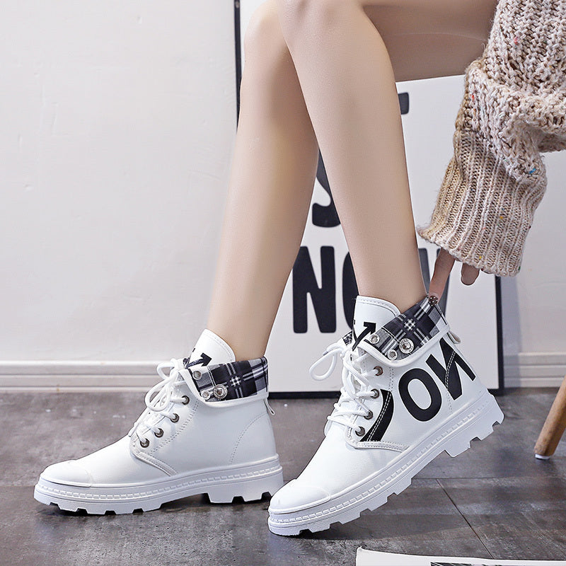 High Top Girls’ Canvas Boots | Streetwear Fashion Boots with Chunky Sole