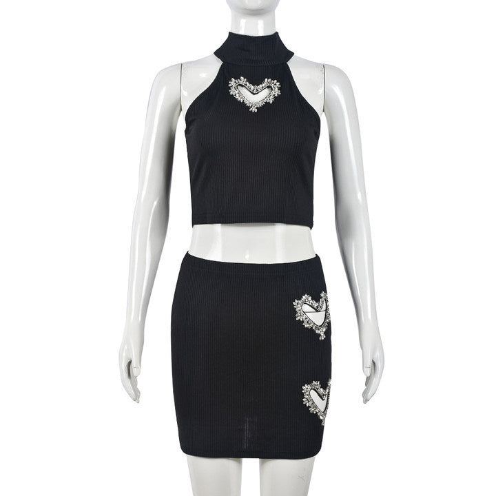 Trendy Vest and Short Skirt Set for Women