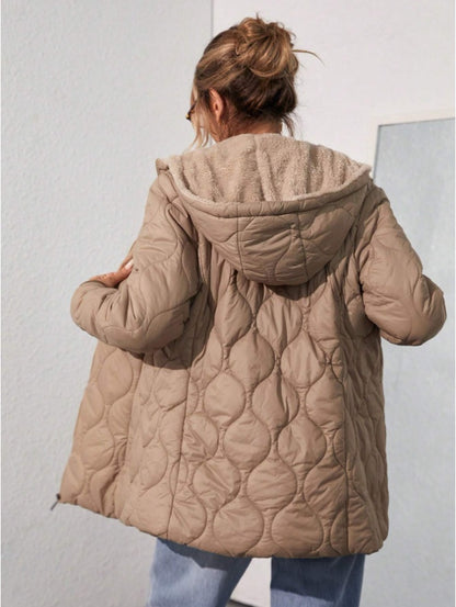 Casual Quilted Loose Hooded Padded Coat – Puffer Jackets for Women Winter & Cozy Outfits
