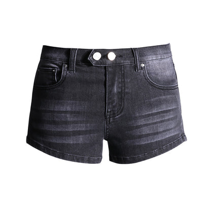 Elastic Low Waist Denim Shorts – Stretchy Casual Summer Style