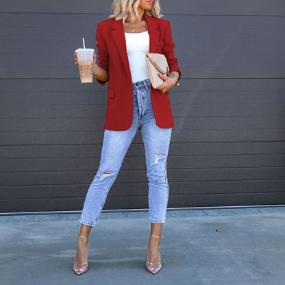 Sequined Shiny Long Sleeve Casual Office Style Blazer Coat For Women