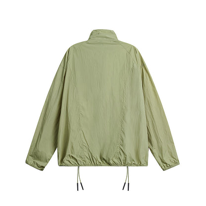 Stand Collar Sun Protection Trip Wear Style Thin Jacket