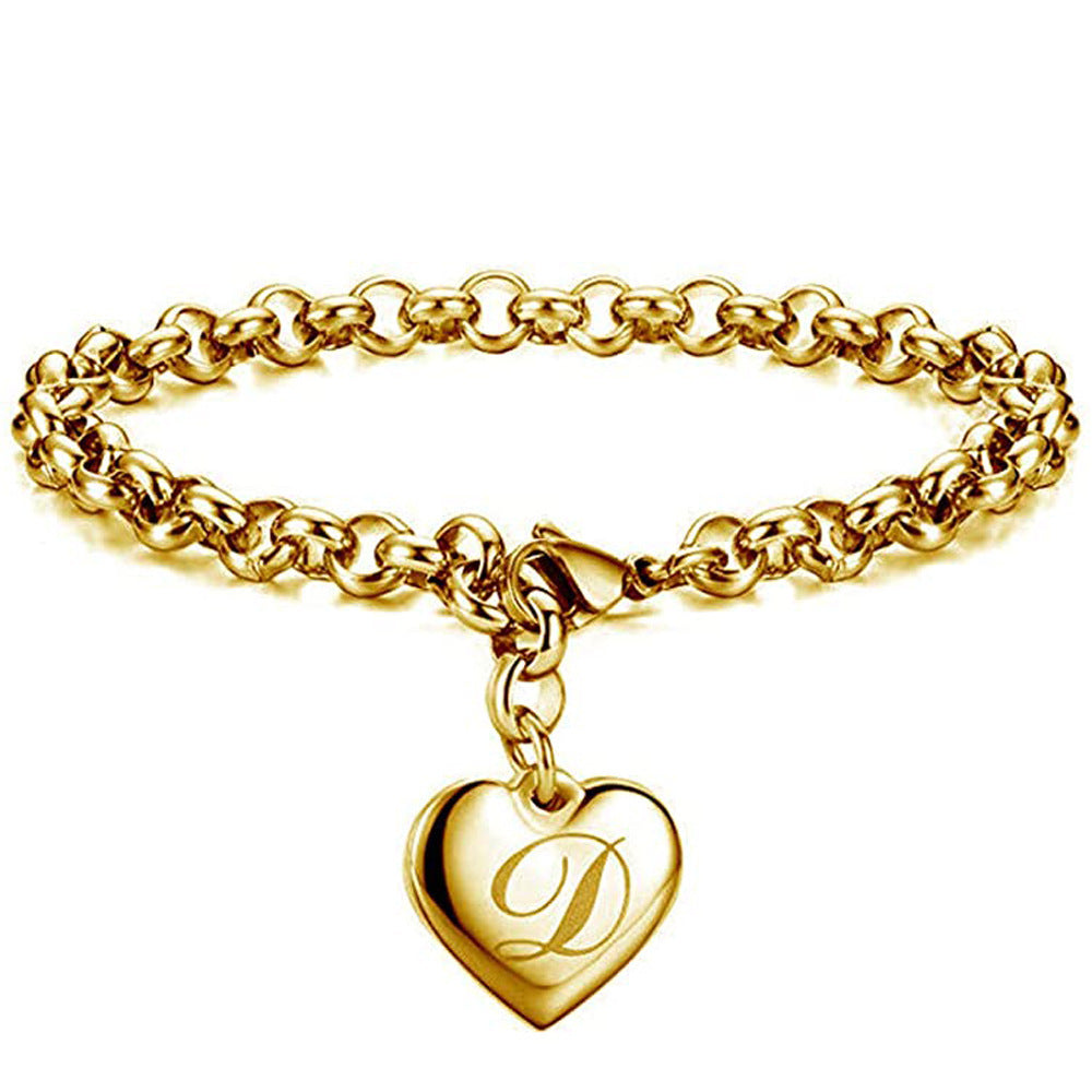 Womens Stainless Steel Gold Silver Link Bracelet