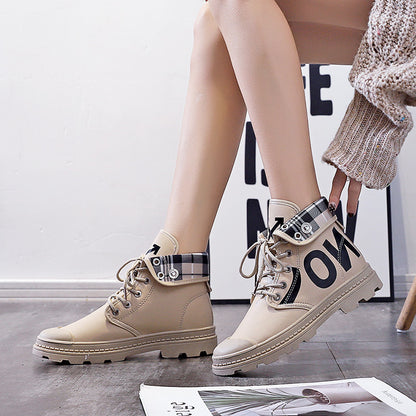 High Top Girls’ Canvas Boots | Streetwear Fashion Boots with Chunky Sole