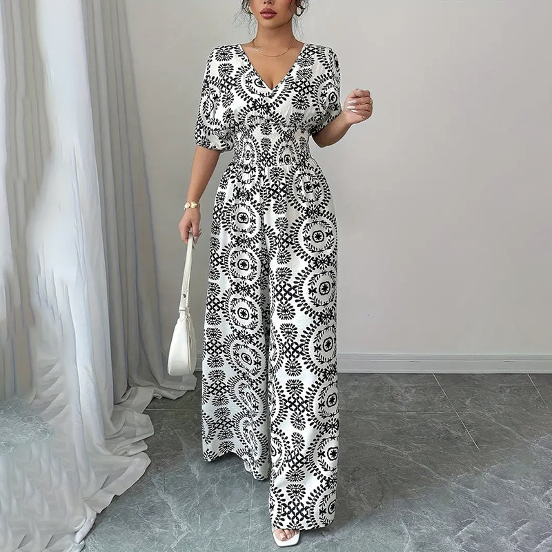 Summer Streetwear Style Casual Wide Leg Jumpsuits Overall