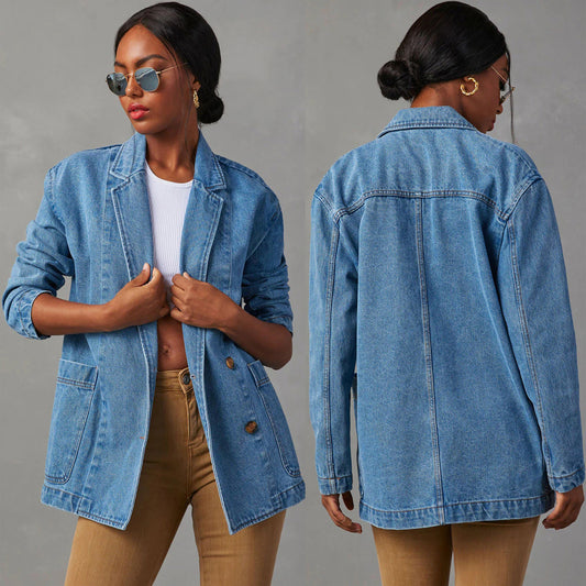 Chester Blue Long Sleeve Denim Coat