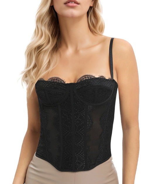 Lace Bustier Corset Top for Women – Elegant Overbust Party Outfit