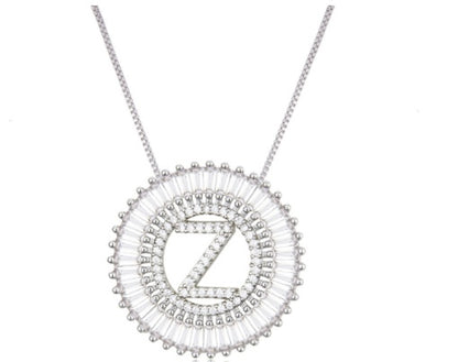 A Z Letter 6mm Imitation Pearls Necklace For Women