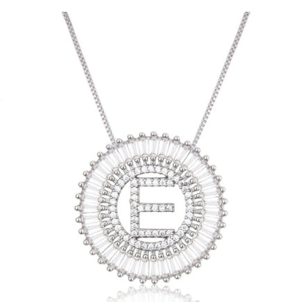 A Z Letter 6mm Imitation Pearls Necklace For Women